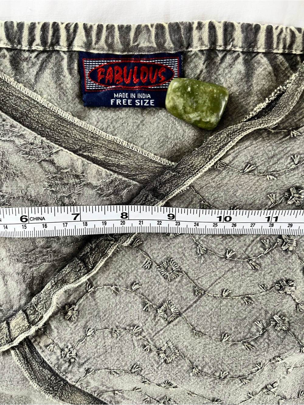 Fabulous Y2K Fairy Grunge Embellished Asymmetrical Handkerchief Hem Cami Top S - Picture 7 of 8